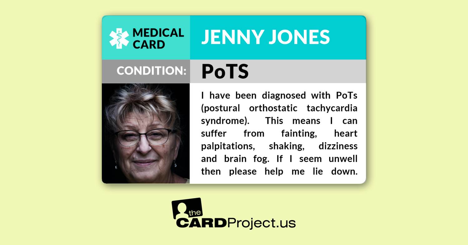 PoTS Photo Medical ID Card (FRONT)